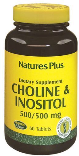 NaturesPlus Complejo de Colina con Inositol 500mg - 60 Capsulas