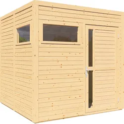 Bertilo Gartenhaus Cubus 2 - 19 mm naturbelassen