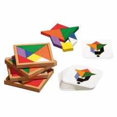 Denk- und Knobelspiele Speed-Tangram für 2-4 Personen - Puzzle - Denkspiel - Knobelspiel - Geduldspiel 242485