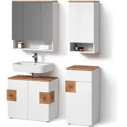 BADMÖBEL-SET Tanaro, Weiß, 4-teilig