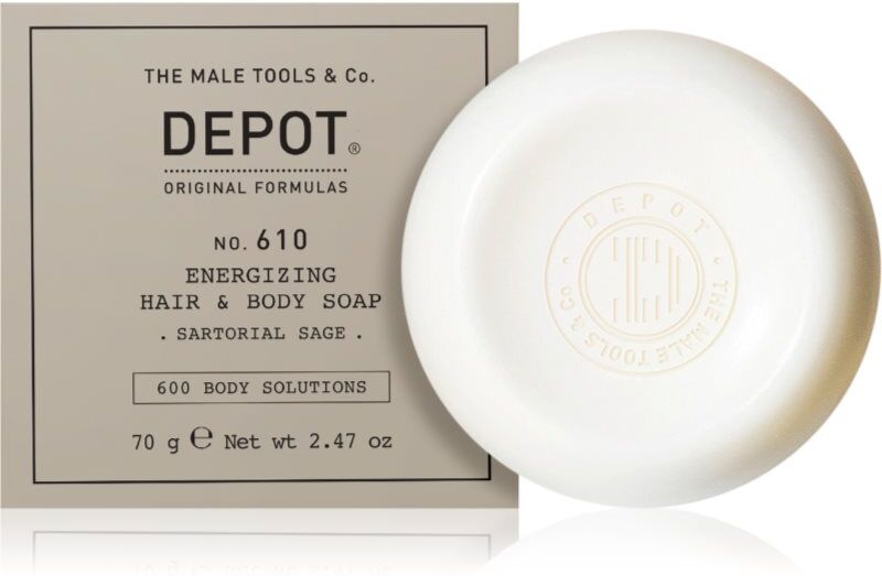 DEPOT 600 BODY SOLUTIONS NO. 610 ENERGIZING HAIR & BODY SOAP savon corps et cheveux 70 g