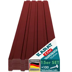 Karat homeliving Trapezblech   Wand- & Dachverkleidung   Profilblech   Rot   15 Stück