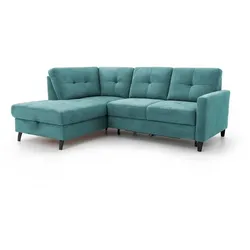 sit & more Ecksofa Valona Stoff Blau, Grün Petrol