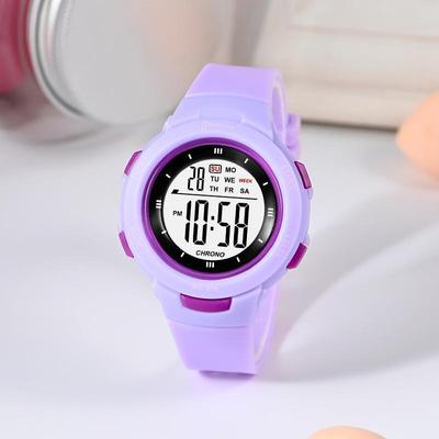 Everyday Crate MINGRUI Kids Digital Sport Watch 30M Waterproof Kids Watch With LED Backlight Alarm Stopwatch purple