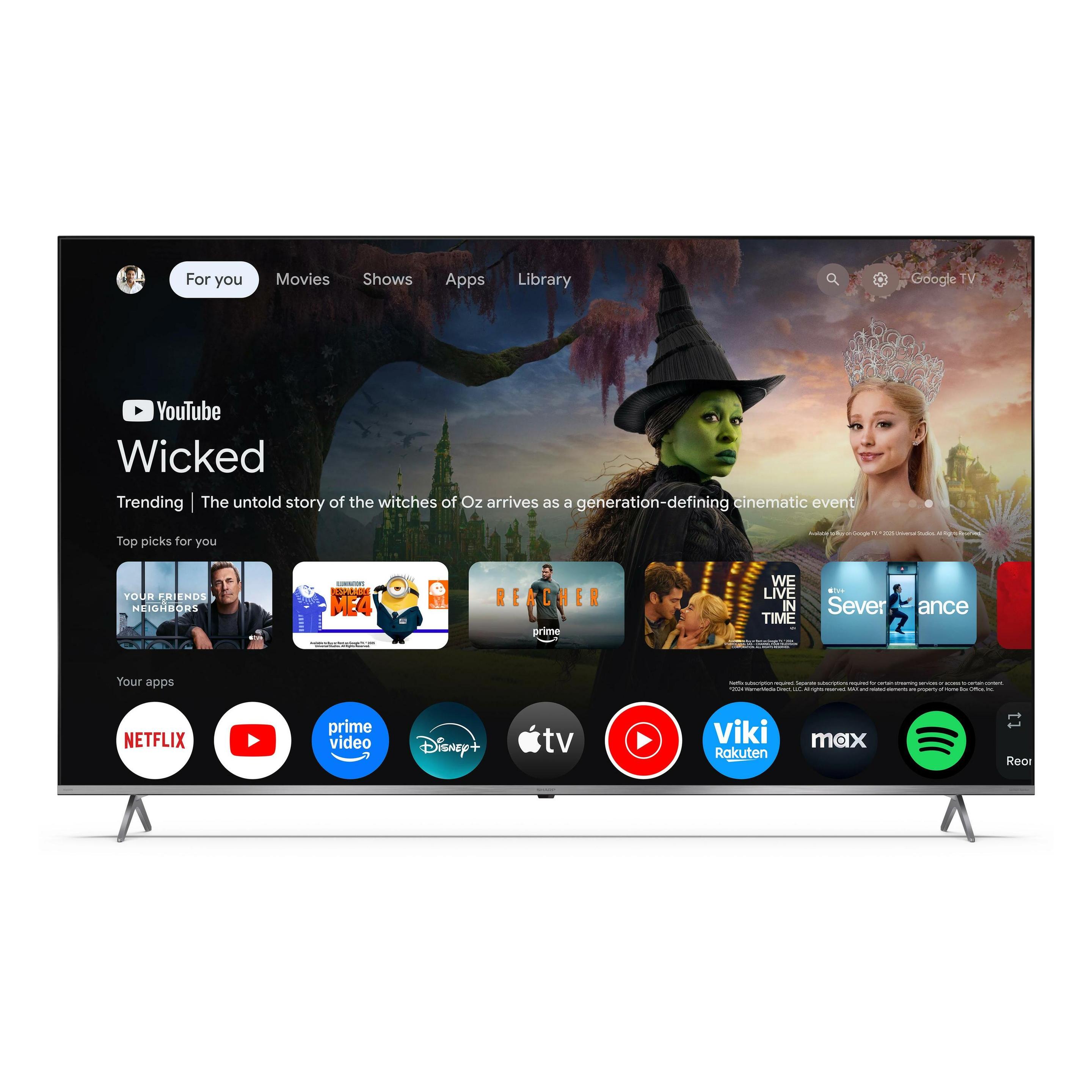 Sharp TV 75JP7465E 75, 3840 x 2160 (Ultra HD 4K), Mini LED (75", Mini-LED, QLED, 4K, 2025) (75JP7465E)
