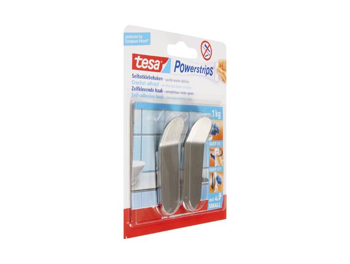 Tesa Powerstrips Haken Small 6.8 × 2.1 cm 2 Stück
