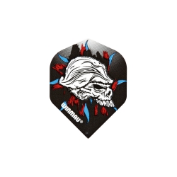 3 x Fly Winmau - Mega - Standard Flight - Schädel mit Helm 259417