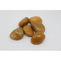 60kg Polierter Kiesel Flusskiesel Kieselsteine Gartenkies Zierkies gelb