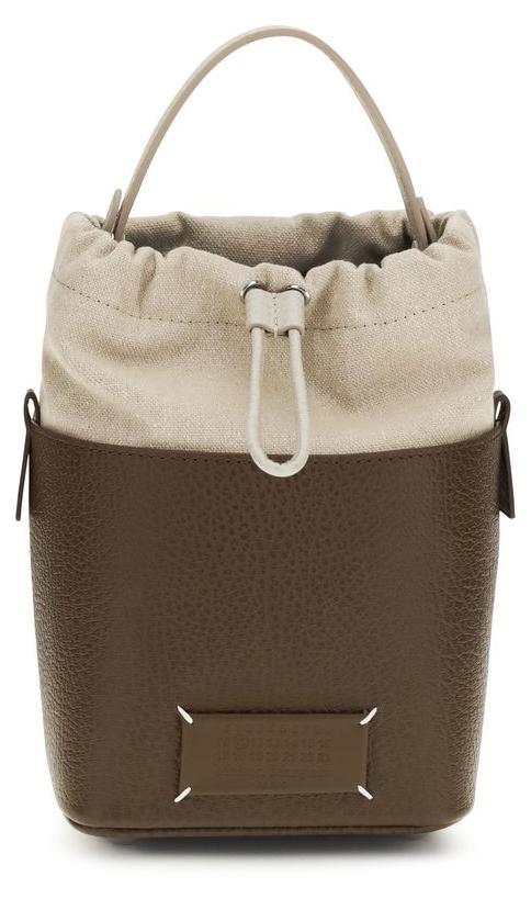 Maison Margiela 5AC Bucket Small Seau Kalbsleder marron