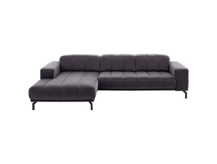 Beldomo Style Ecksofa, Altrosa, Metall, 5-Sitzer, Ottomane links, L-Form, 293x195 cm, Goldenes M, Stoffauswahl, seitenverkehrt erhältlich, Rücken echt, Wohnzimmer, Sofas & Couches, Wohnlandschaften, Ecksofas
