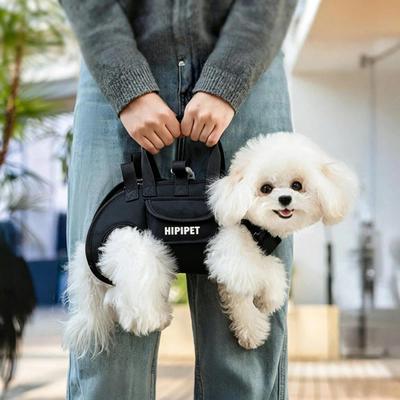 United Hipipet Portable Pet Carrier Bag Crossbody Shoulder Sling For Small Cats And Dogs black m
