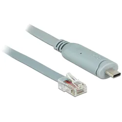 DELOCK Adapter USB2.0/C St > Seriell RS232 RJ45 St 5.0m grau