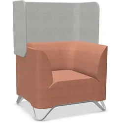 Profim Softbox 11W Sessel mit Armlehnen und Trennwand, Kufengestell frei konfigurierbar