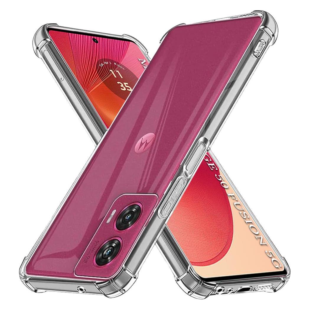 Techsuit - Shockproof Clear Silicone - Motorola Edge 50 Fusion - Clear (Motorola Edge 50 Fusion) (56355960)