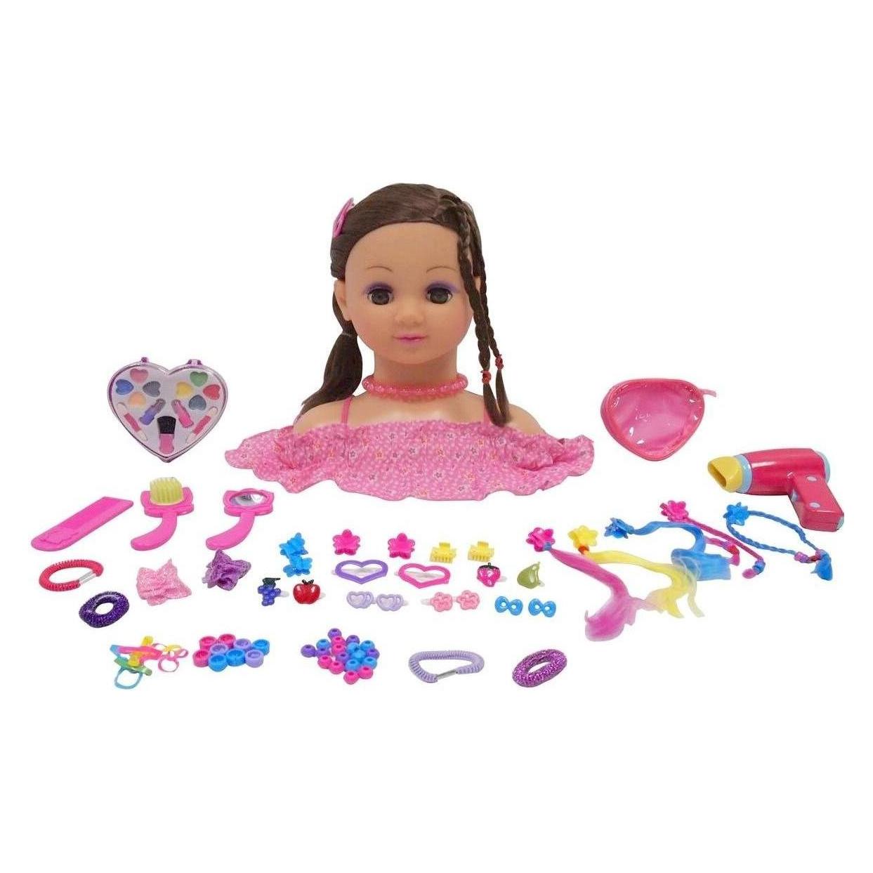 happytoys Make Up Dollhead - Brunette (804012) (804012a)