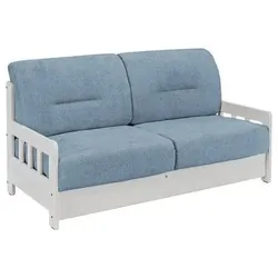 Schlafsofa Camino Holzkorpus Blau/Weiß