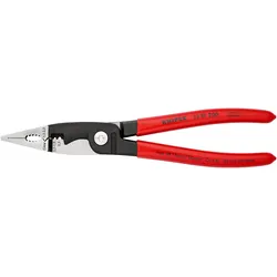 KNIPEX Elektro-Installationszange 200 mm schwarz atramentiert mit Kunststoff überzogen poliert - 1381200