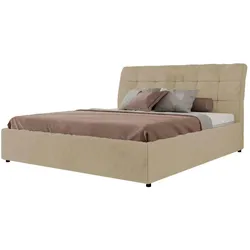 Polsterbett mit Bettkasten  ¦ creme ¦ Maße (cm): B: 148 H: 101