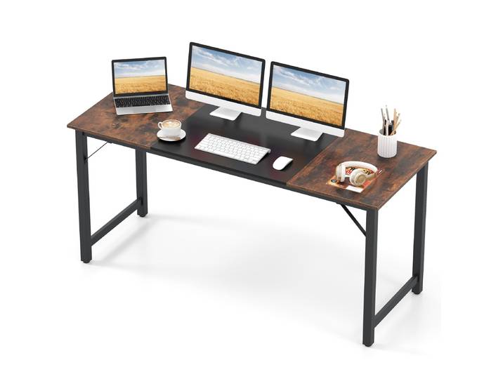 Industriële Conferentietafel met Metalen Frame Rechthoekige Computertafel Moderne Werktafel