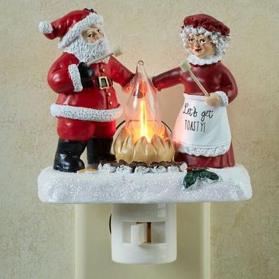 Roman Inc Campfire Couple Nightlight Red , Red