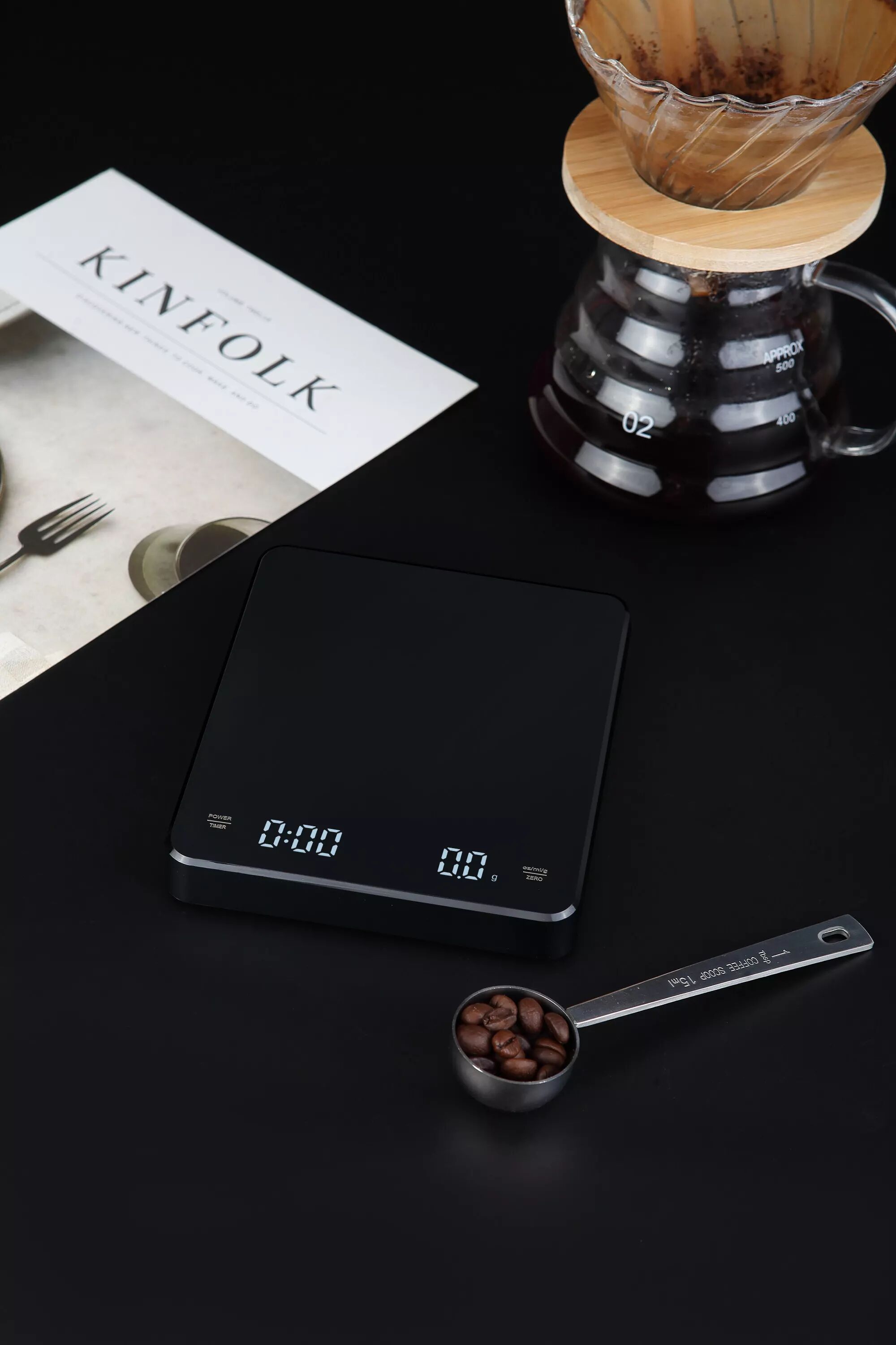 INF Wiederaufladbare Kaffeewaage mit Timer 3 kg / 0,1 g