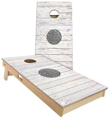 Skip's Garage Japan Flag Rustic Outdoor Cornhole Board Set