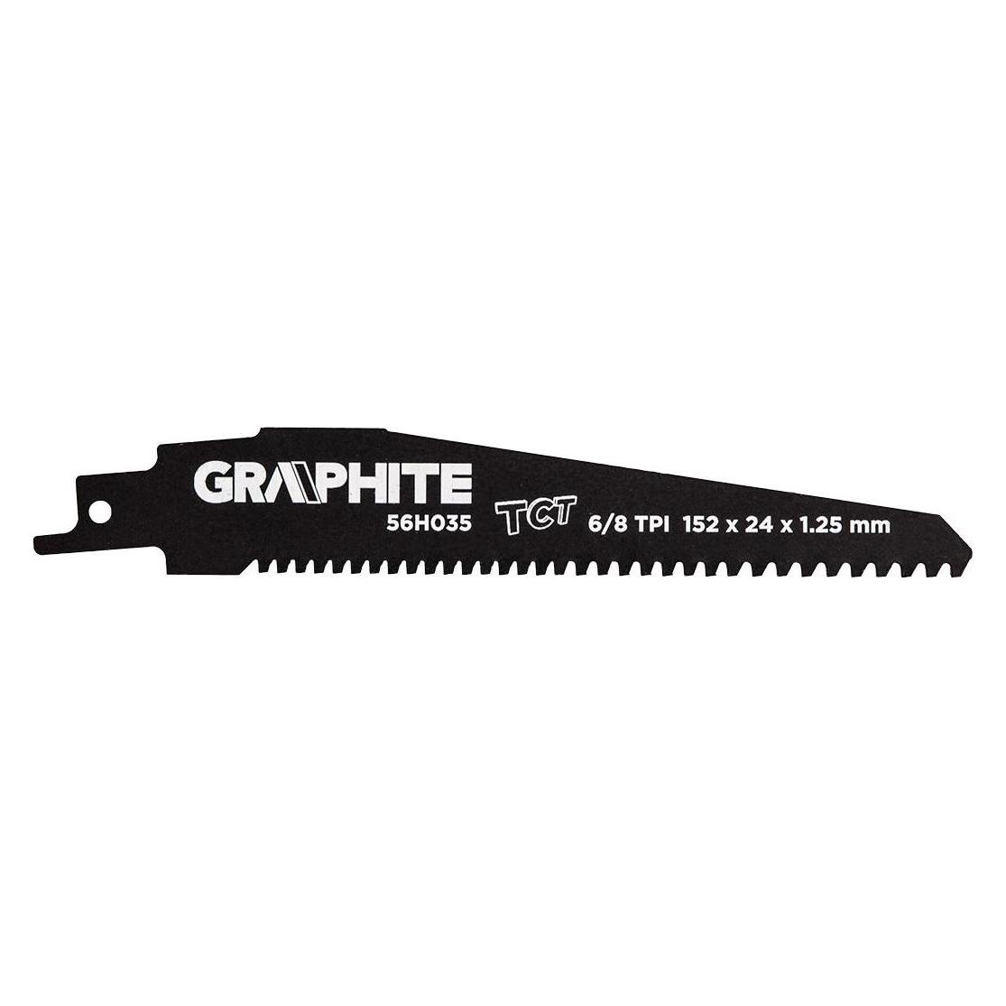 Graphite Reciprocating Saw Blades (Reciprocating Saw Blade, TC, 152 x 24 x 1.25 mm, 8 (TOP-56H035)