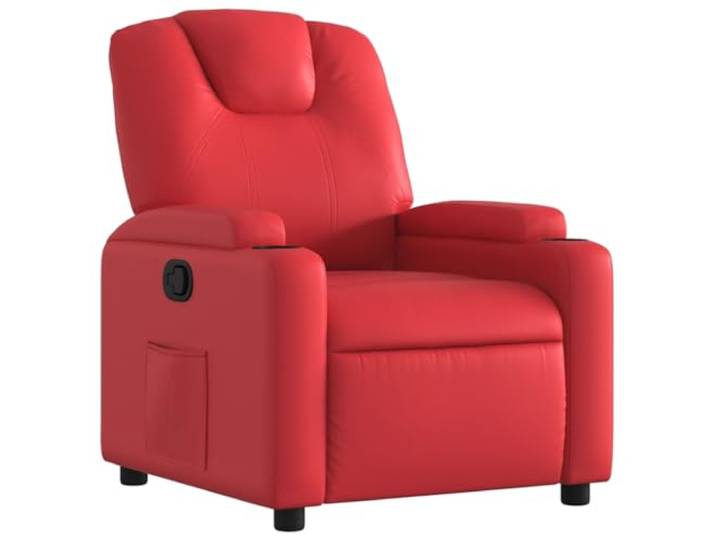 Heofavd Relaxsessel Rot Kunstleder Manuell Verstellbar TV-Sessel