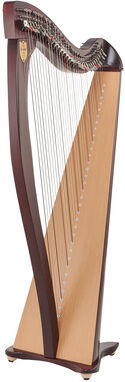 Lyon & Healy Drake LT Lever Harp Mahogany Naturel