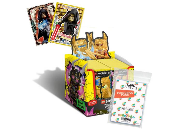 Star Wars Sammelkarte LEGO Ninjago Serie 8 NEXT LEVEL 1 Display (50 Booster) + Sleeves