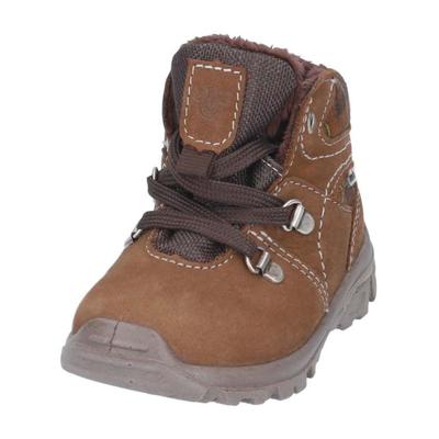 Schnürstiefelette PEPINO "Pepino Stiefelette Leder/Textil", Mädchen, Gr. 22, braun (caramel), Leder, Textil, Schuhe Schnürstiefelette