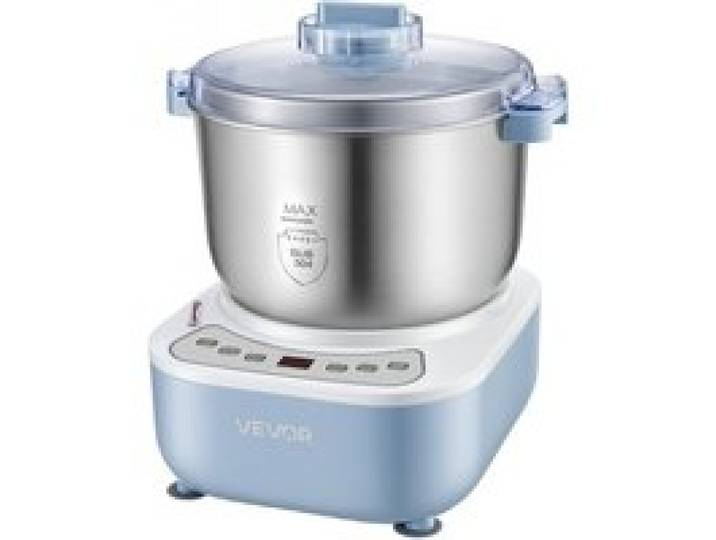 VEVOR Pétrin à Pâte 6,5 L, Pétrisseur Électrique avec Fonction Fermentation, pour Pizza Pain au Levain Maison, Bol en Acier Inoxydable 304, Machine à Pétrir avec Minuteur, Panneau de Commande Incliné