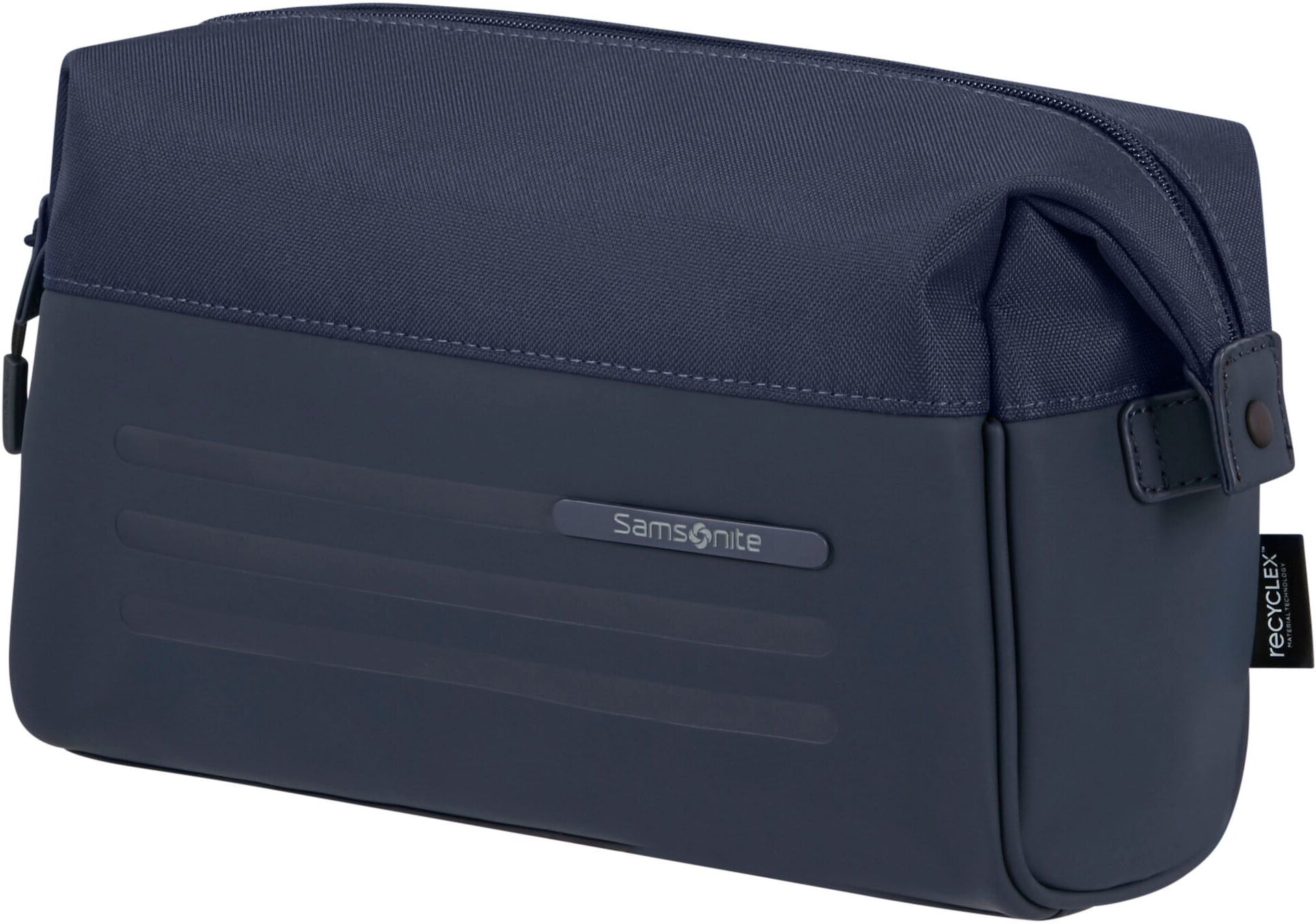 Kulturbeutel SAMSONITE "STACKD Toilet Kit, 15 cm", Damen, Gr. B/H/T: 26cm x 15cm x 11cm, blau (navy), Polyester, Polyurethan, Taschen Kulturbeutel, Beauty-Bag Beautybox Schminketui Kosmetikbox navy B/H/T: 26cm x 15cm x 11cm