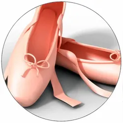 Essbares Papier „Ballettschuhe“, 19,5 cm