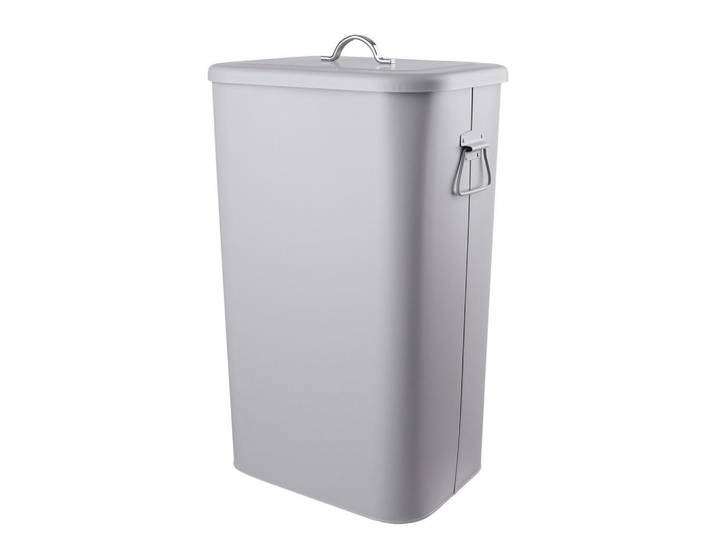 Butlers Mülleimer Binster, Grau, Metall, 28x58x34 cm, Haushalt & Reinigung, Reinigung, Mülleimer & Abfallsammler