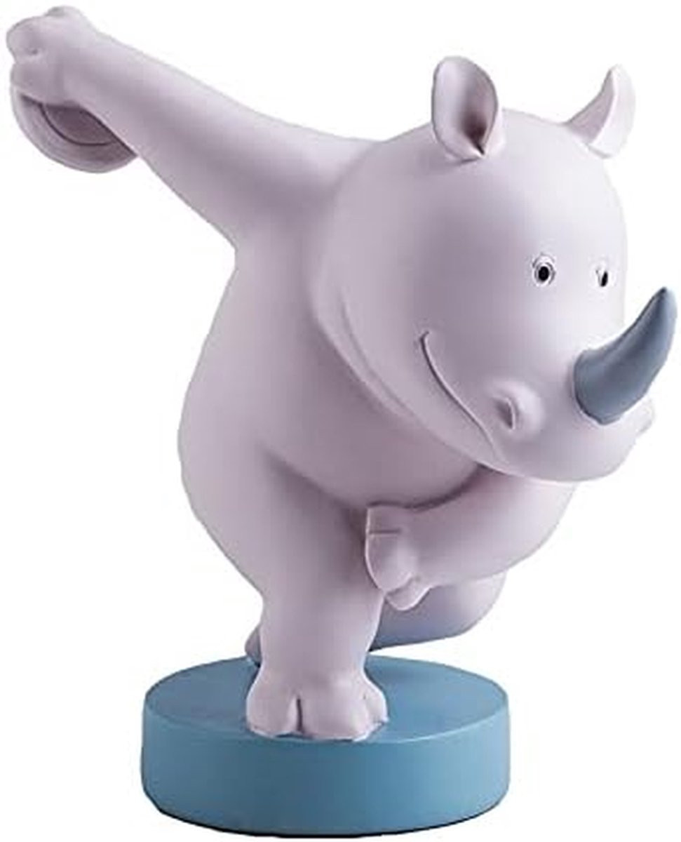 Neushoorn sculptuur ornament - Decoratief hars beeldje voor op tafel