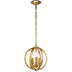 Elstead Lighting Corinne Small Pendelleuchte 3-flammig E14 Brüniertes Messing