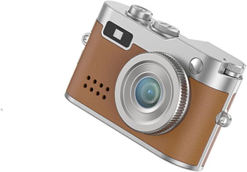 INF Mini-Digitalkamera – Echtes 1080P/2K, Echtes 5MP-Objektiv (20MP-Interpolation), Type-C-Ladung, OTG & C10 SD-Karten Braun