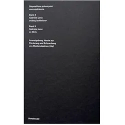 Dispositions prises pour une expérience, Fachbücher von Gabriele Lenz