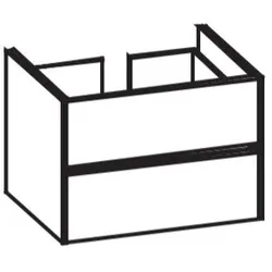 Artiqua 116 LED-Waschtischunterschrank, Stahlgrau, 116-WU2LB-AC06-7142-88 116-WU2LB-AC06-7142-88