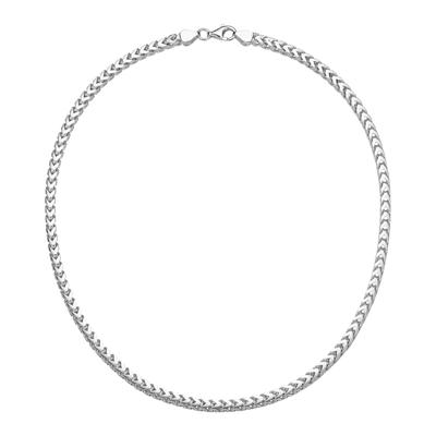 Silberkette SMART JEWEL "Fantasiekette 4-kant diamantiert, massiv, Silber 925" Gr. 50, silber, Halsketten, Herren, 50cm, Silber 925 (Sterlingsilber), Silberkette