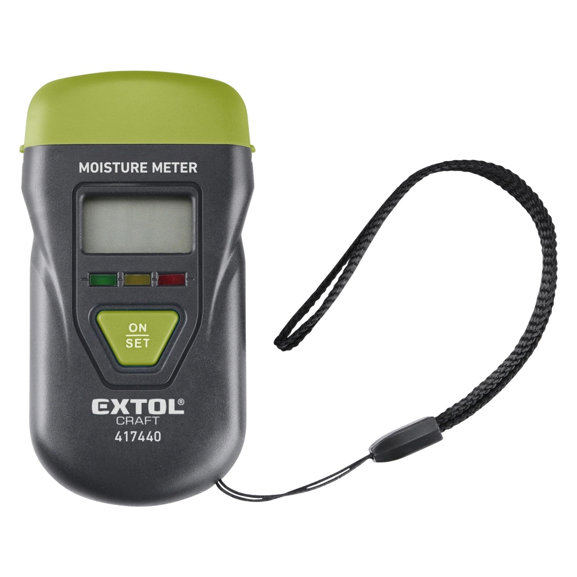 Extol Hygrometer zur Feuchtigkeitsmessung von Holz, Putz und ähnlichen Materialien (EX417440)