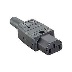 BACHMANN Kaltgerätekupplung IEC320 C13 10A/250VAC, Schraubanschluß, schwarz