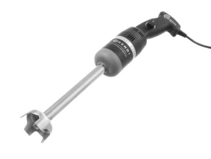 HENDI Stabmixer set, mit Schneebesen, Stablänge: 250mm, Geschwindigkeit: 2500 bis 15000 RPM, bis zu 20 Liter, für Mischungen, Gemüsesuppen, Soßen, ø75x540mm, 230V/250W, Edelstahl, Polyamide