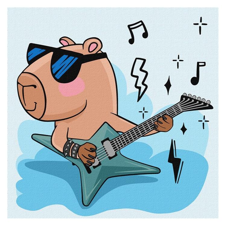 Ideyka Malen nach Zahlen - Capybara-Rockstar (KHO1275)