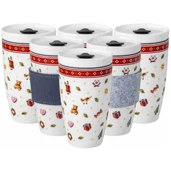 Villeroy & Boch, Tasse, Multipack Coffee To Go Becher Toys Delight - 6 Stück (350 ml, 6x)