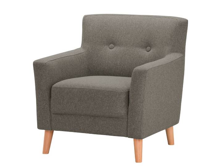 Fauteuil Bette II Gris/Gris foncé Tissu 80 x 82 x 80cm