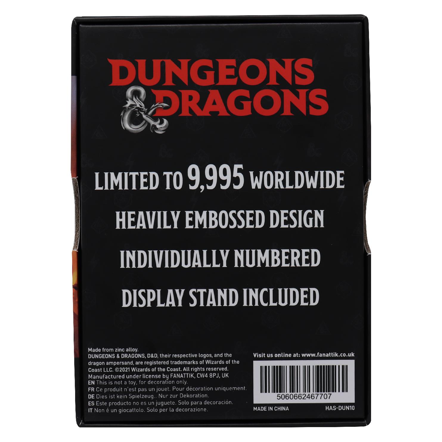 Fanattik DUNGEONS & DRAGONS - Player Handbook - Lingot collector en métal (Englisch) (HAS-DUN10)