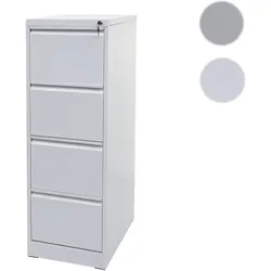 Hängeregisterschrank HWC-H16, Aktenschrank Büroschrank Stahlschrank, Format Legal + A4 abschließbar 134x46x62cm ~ weiß