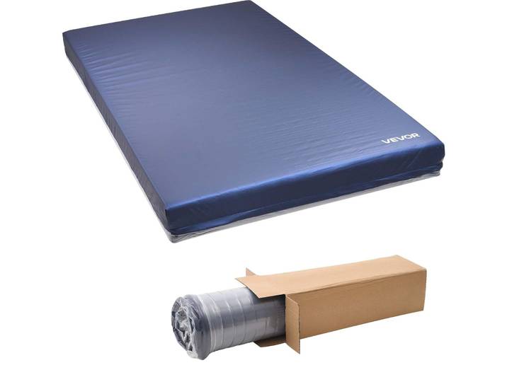 Matelas de soins VEVOR\, capacité de charge de 295 kg\, matelas en mousse médicale double couche\, imperméable\, pour le traitement des escarres dans les maisons de soins & les soins à domicile\, 2030x1067x153mm